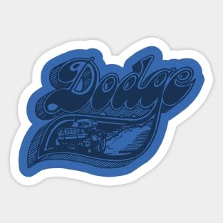 Vintage Dodge Pick-Up Art (Ghost on Blue) Sticker